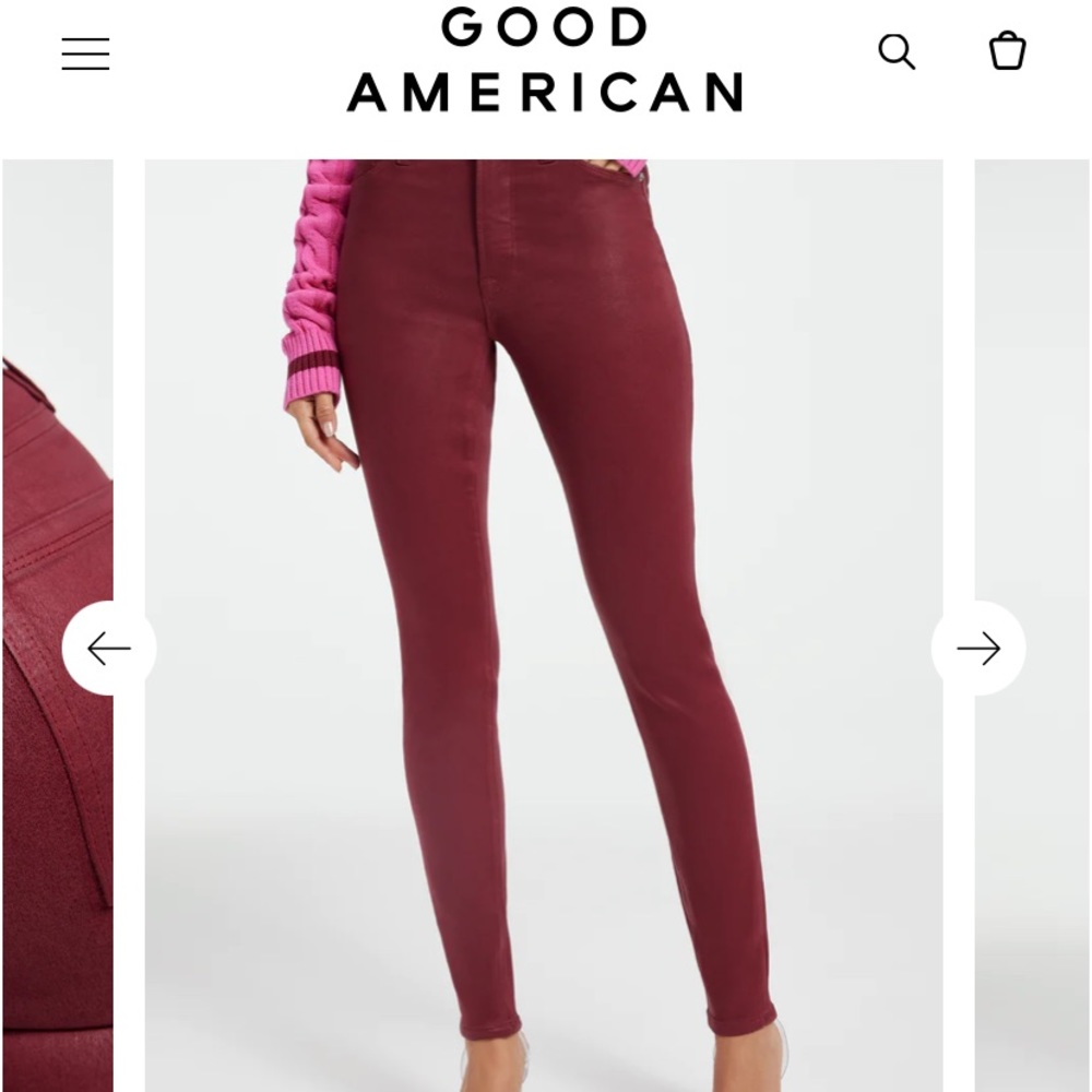 Free top- Good American Waxed Jeans